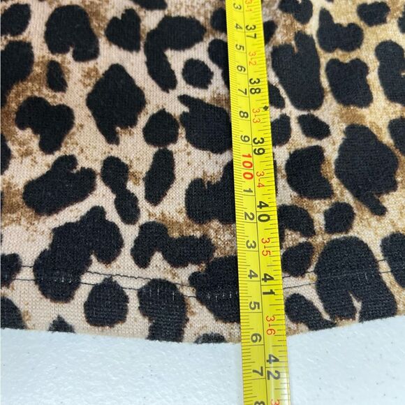 Reborn J Animal Print Front Tie Long Sleeve Scoop V Neck Dress Women Size Small - Picture 10 of 11